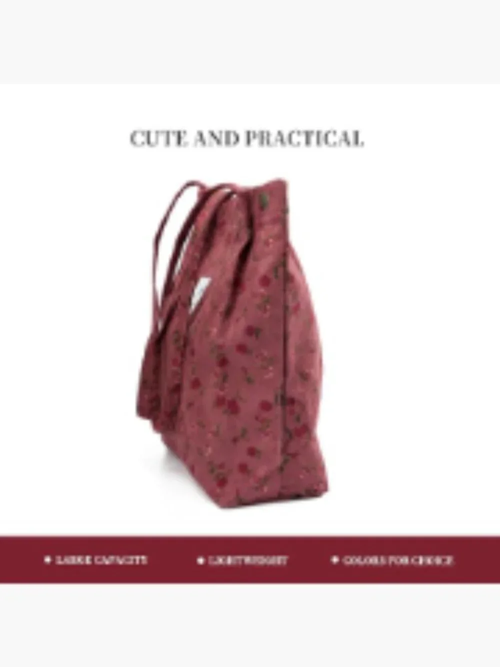 Corduroy Tote Bag Canvas Shoulder Handbags for Women Travel Shopping